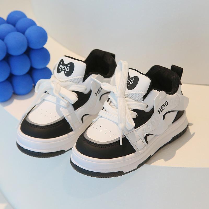 

Children’s Sneakers, Spring/Autumn Boys’ Casual Skate Shoes, New High-Top Girls’ White Sneakers, Soft-Soled Baby Flats 21 чёрный