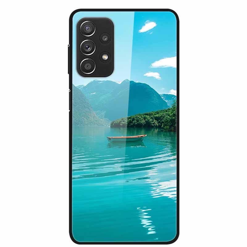 For Samsung A52 5G 4G Cases A52s 5G Tempered Glass Hard Back Cases For Samsung Galaxy A52 5G Phone Covers Funda A 52s 2022 A528B