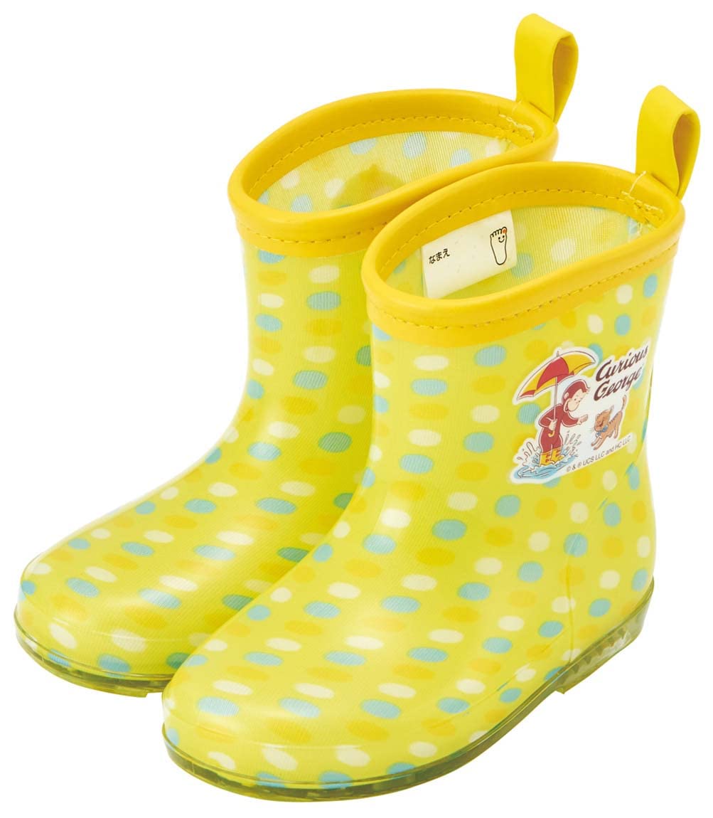 

Skater Children s Curious George Rain Boots, Size 23, with Reflective Tape, 14cm, RIBT14-A