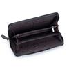 Sheepskin Embroidered Wrinkled Long Wallet Women Large Capacity Multi-slot Hand-held Zipper Bag