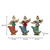 Wrought Iron Musical Angels for Home Décor Showpiece, 9.5 Inch, Set of 3 Piece