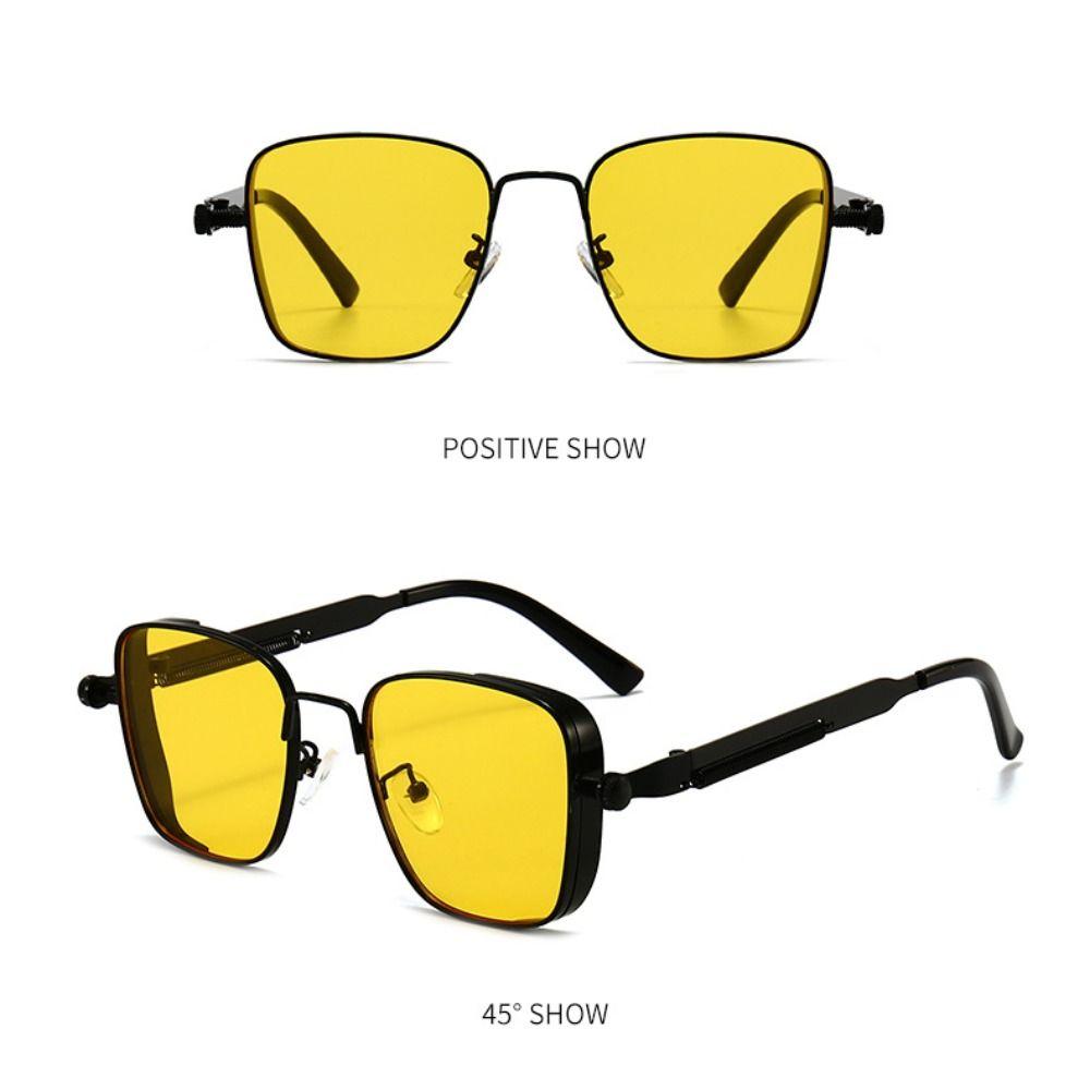 Punk Retro Sunglasses Anti-UV 400 Black Shades Glasses Trendy Eyewear  for women men