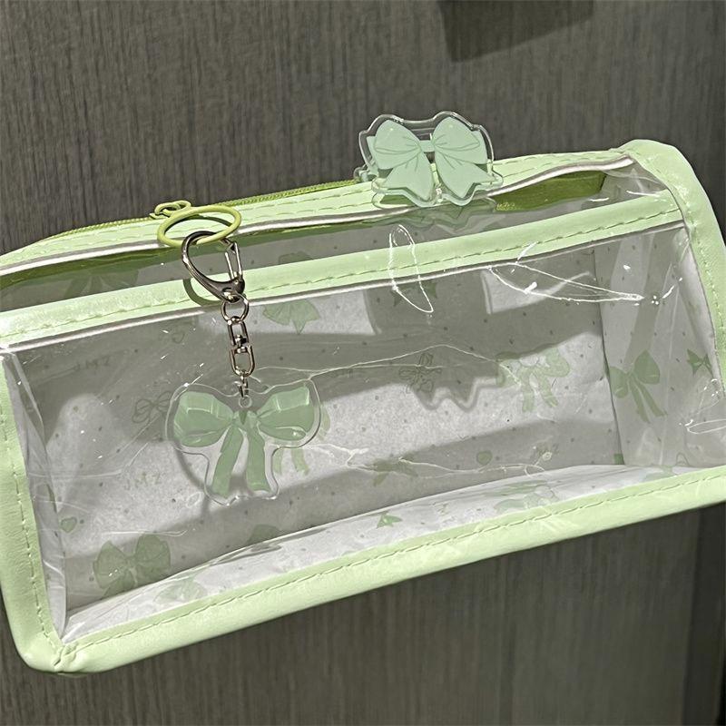 Cute Cartoon Translucent Pencil Case Double Layer Large Capacity Stationery Storage for Kids Students Art Class School Use