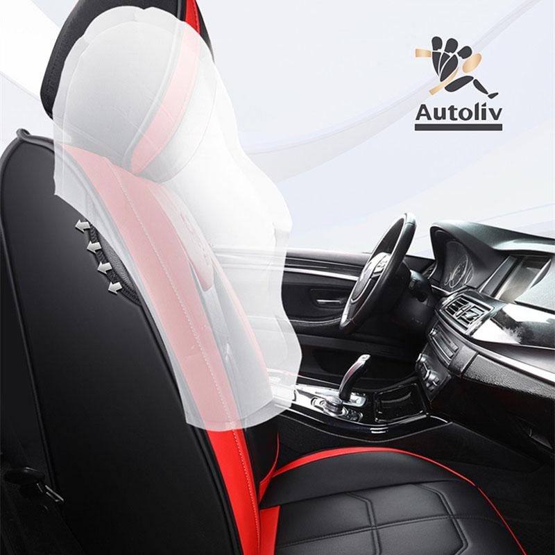 Neuer wasserdichter, langlebiger, atmungsaktiver Universalschutz für Vordersitzkissen, PU-Leder, vollständiger Vordersitzbezug (Nur Sitzbezug)