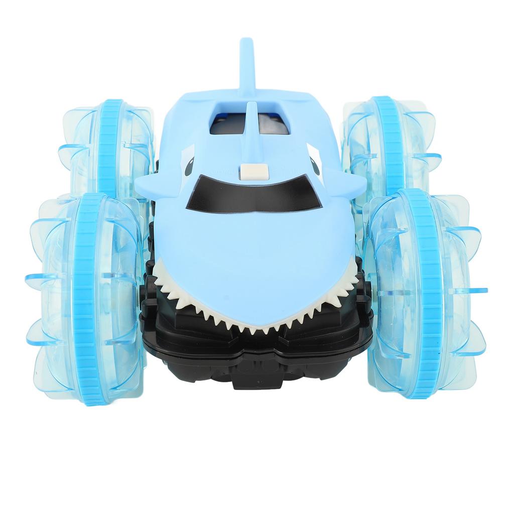 Amphibious Remote Control Car Shark Truck Stunt Car Dual Side Flip Stunt Vehicle for Children