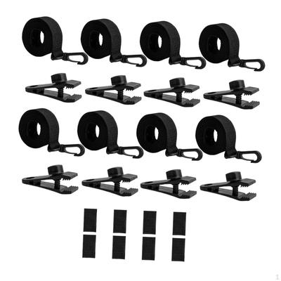 8 Pieces Solar Cover Reel Attachment Kit, Swimming Pool Straps, Clips, with Hooks
