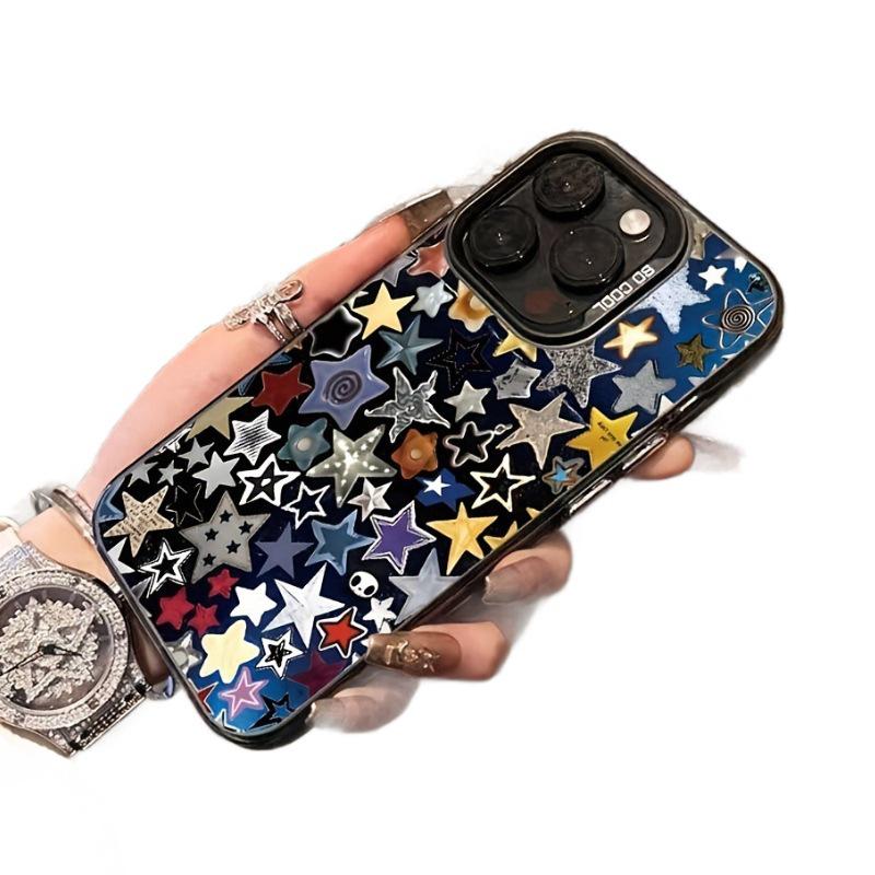 Colorful Stars Laser Energetic Phone Case for Apple 16/15/14/13/12/11