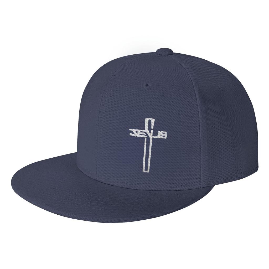 Snapback Hats For Men,Jesus Christian Cross Flat Brim Bill, Embroidery Adjustable Hip Hop Plain Baseball Cap