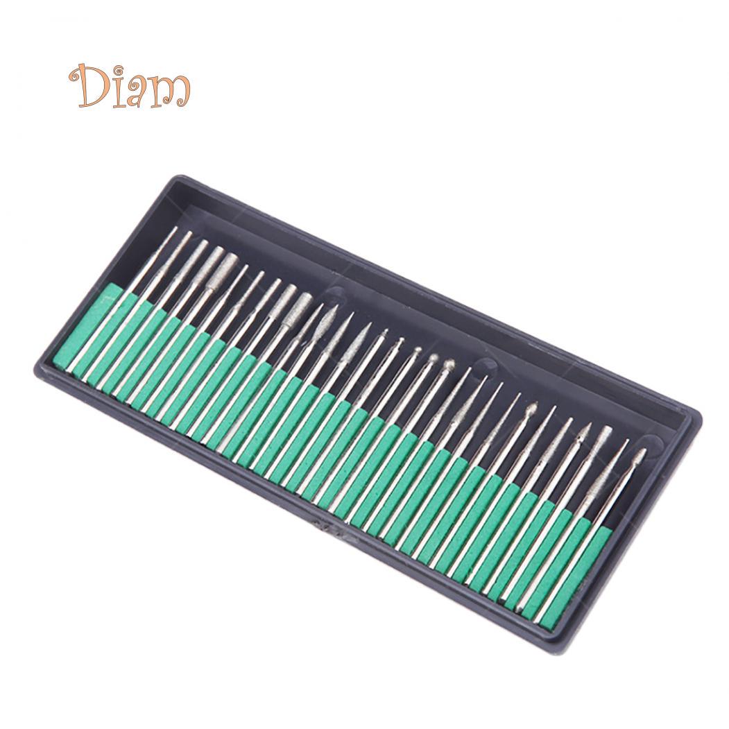 

30 шт., электрические сверла для дизайна ногтей, сменный набор инструментов для полировки шлифовальной головки one size