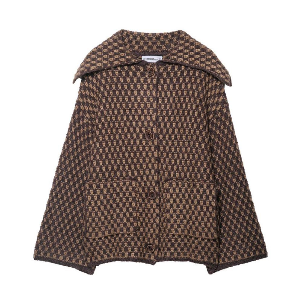 SAW European and American style women s fashionable casual loose versatile knit sweater jacket S