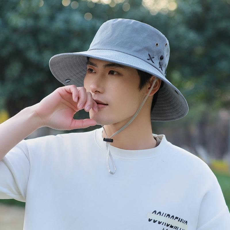 Sonnenhut Herren Fischerhut Sommer Bucket Hat UV-Schutz Bergsteigen Sonnenhut Gesichtsschutz Herren Arbeits Sonnenhut