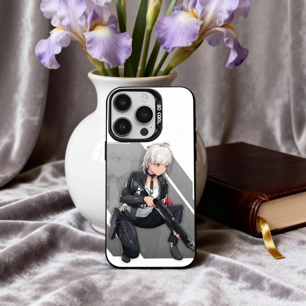 Coque de téléphone G-Déesse de la V-Victoire N-Nikk-K Pour iPhone17,16,15,14,13,12,11 Plus,Pro Max Intérieur Plaqué Argent Bonbon