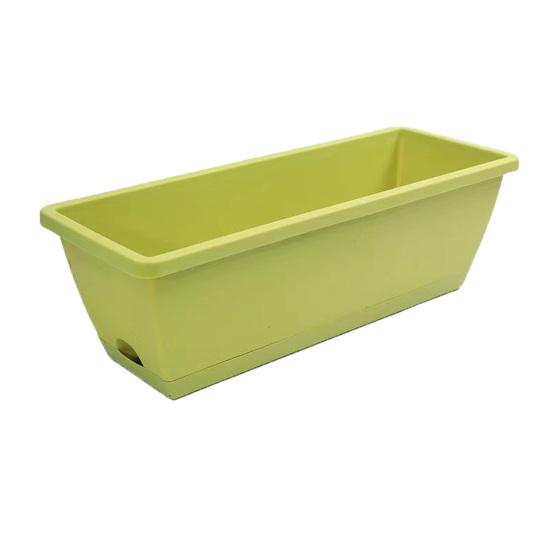 

Rectangular Planter Large Plant Pot with Drainage Holes Long Planter Box with Saucer for Windowsill Vegetables Herbs Succulents M светло-зеленый