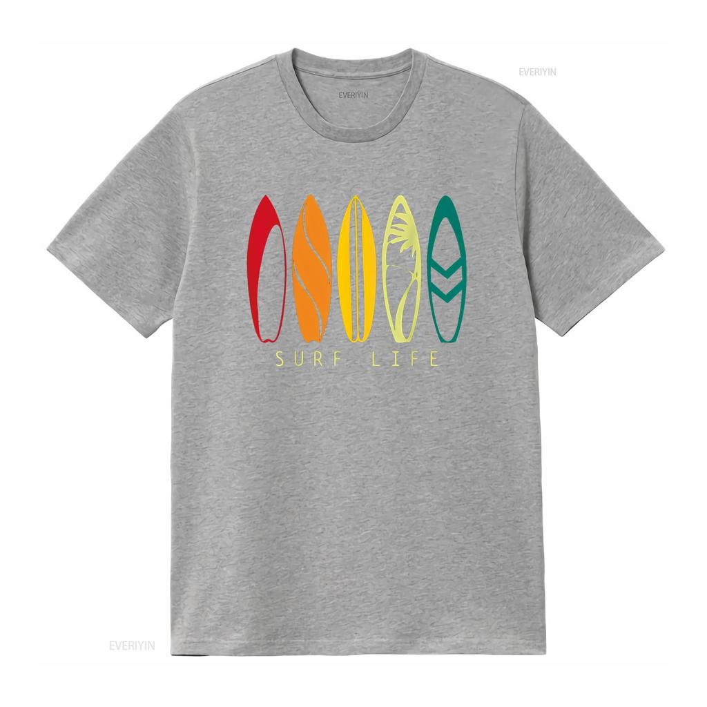 Surf Life Vintage Surfing Retro Board Surfer T Shirt vintage Washed streetwear Stretched Versatile Top For Everyday Wear homme