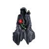 Halloween Black Robe Figurine - Black-faced Ghost for Home, Table, Car Decoration, Resin Small Halloween Decoration