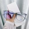 Internet Celebrity Without Makeup, Big Frame, Big Face, Small Glasses Frame, Men's Myopia Glasses, Women's Anti-blue Light Color-changing Glasses