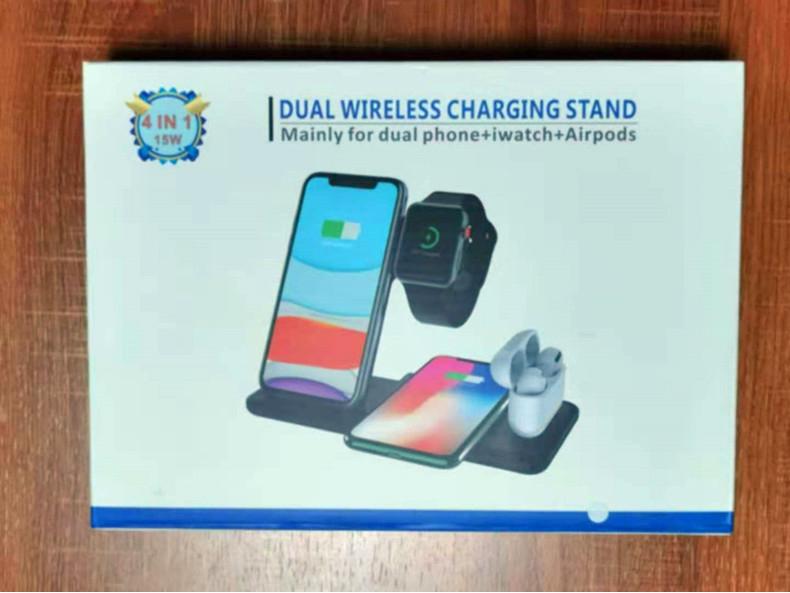 Foldable 3-in-1 Wireless Charging Stand for Phone, Watch & Earbuds