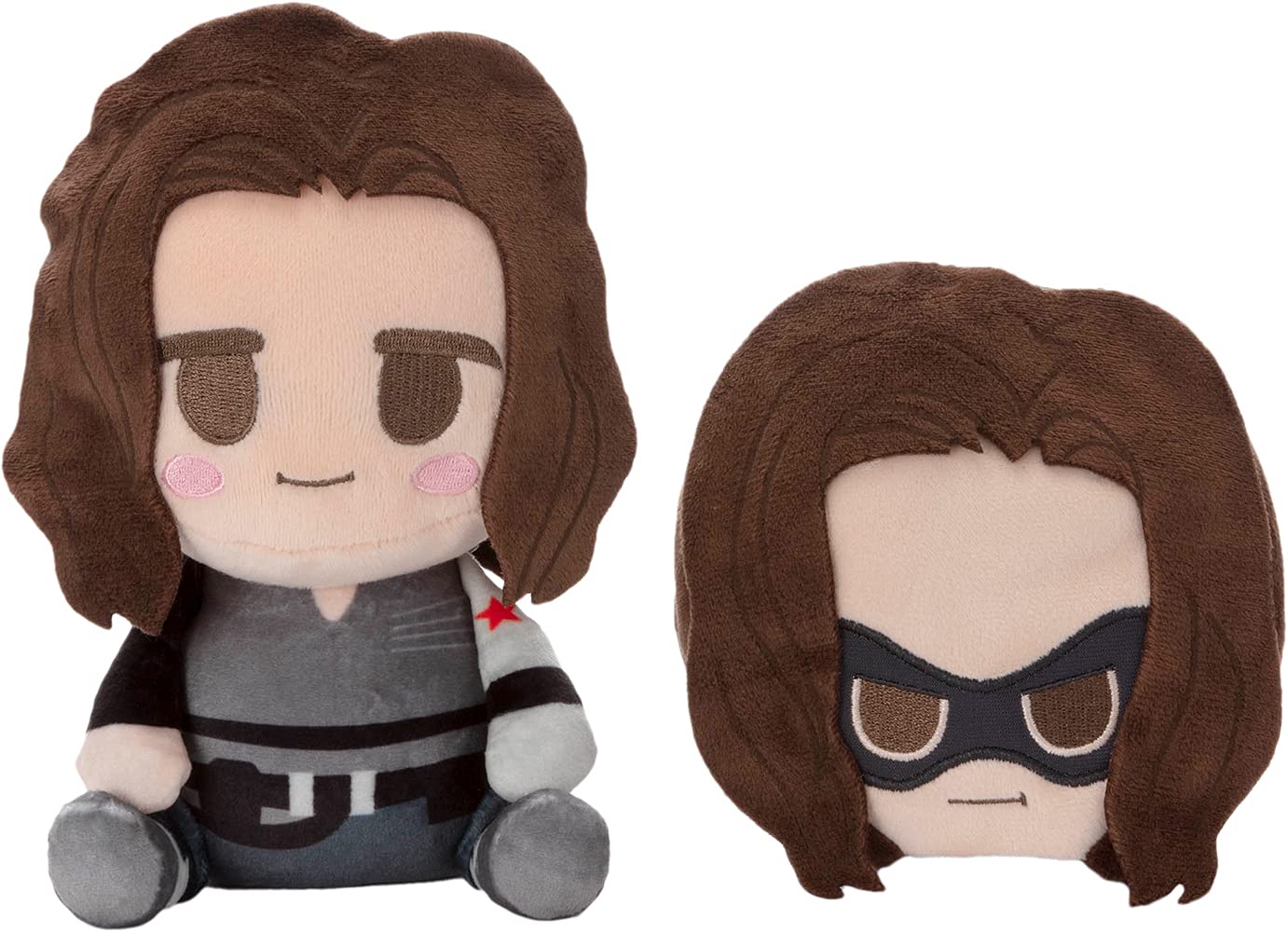 

Takara Tomy Arts Marvel Cross Buddies плюшевая игрушка с маской Bucky Soldier S размер серый Barnes/зима