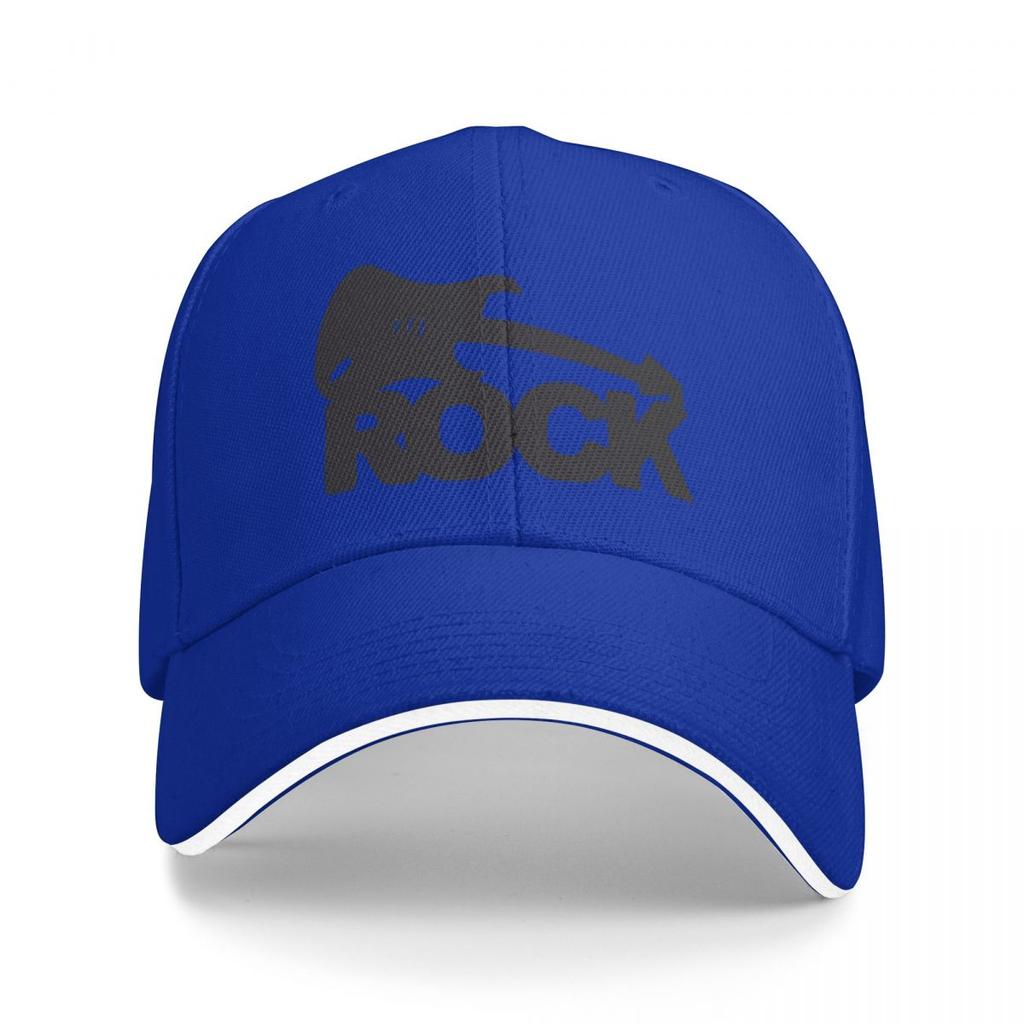 Rock Logo With Guitar Baseball Caps Snapback Baseball Hats Breathable Casual Casquette Outdoor Unisex