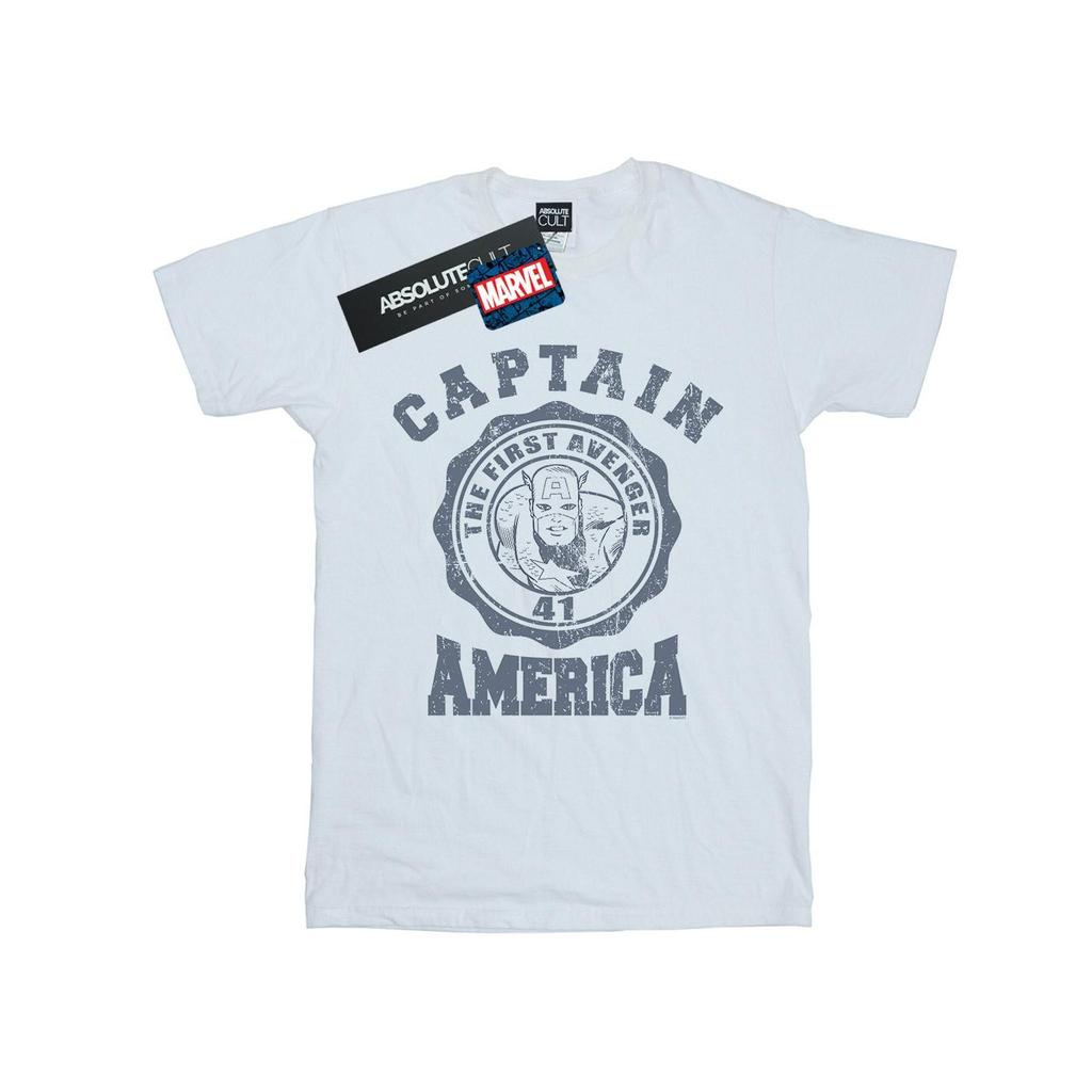 Marvel Mens Captain America Collegiate T-Shirt