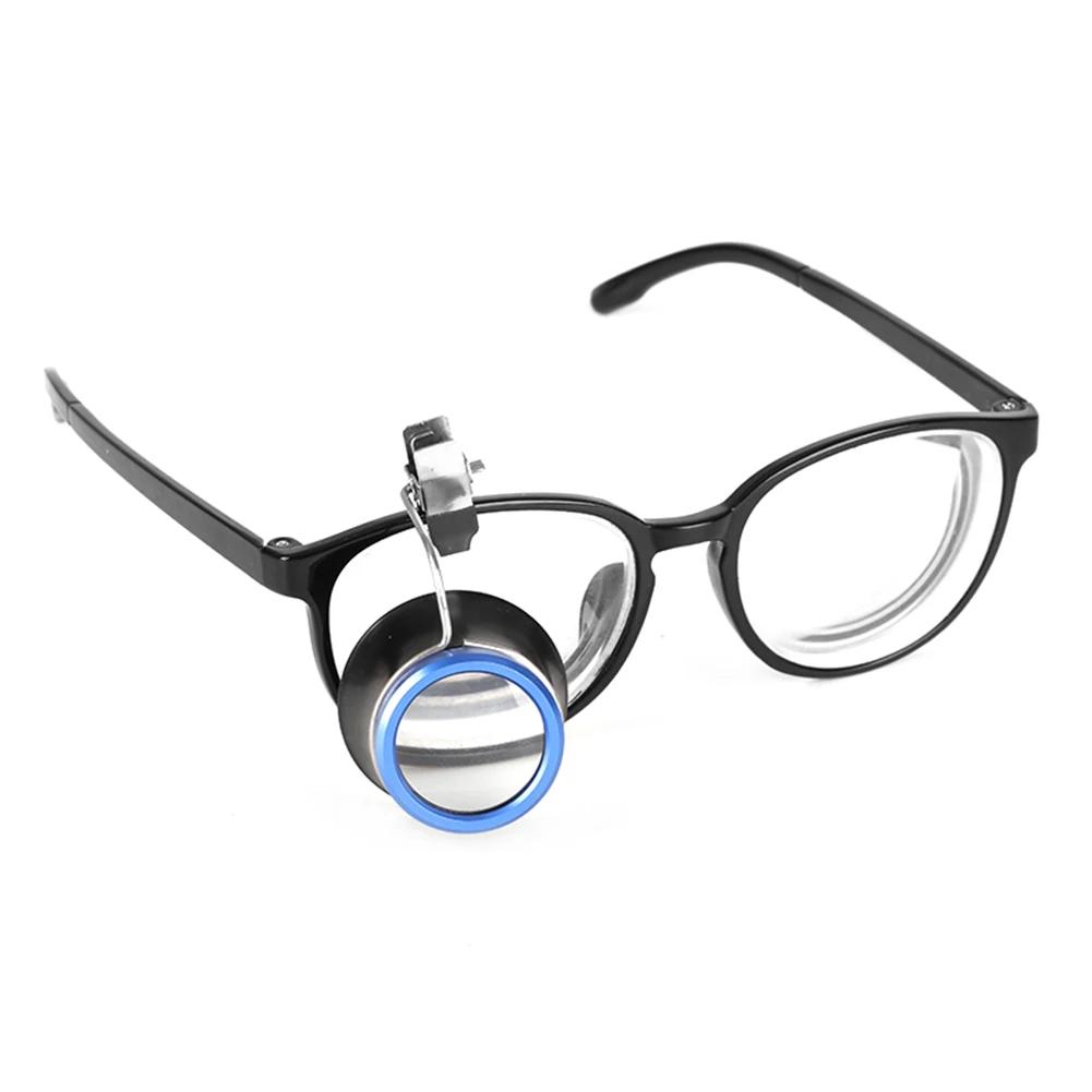 Lente di ingrandimento per occhiali 5X 10X 20X Clip-On Eye Loupe Lente di ingrandimento Oculare portatile Processo Operazione Strumento di riparazione orologiai
