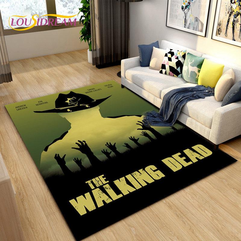 The Walking Dead Horror Area Rug Large,Carpet Rug for Living Room Bedroom Sofa Doormat Decoration,Kids Play Non-slip Floor Mat
