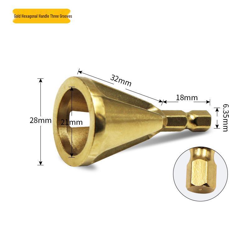 Deburring Chamfer Tool for Angle Grinders - Trims & Removes Burrs, Fits Collet Drills, New Design