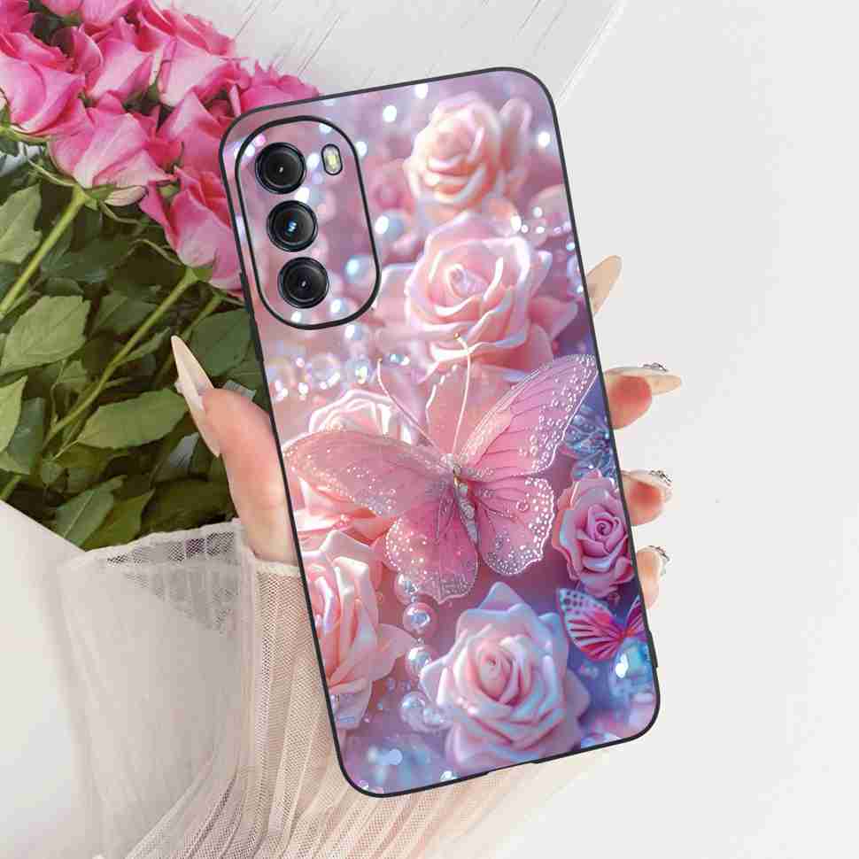 For Motorola Moto G 2022 Case XT2213 XT2213-3 Silicone TPU Black Cover For MOTO G 2022 6.5" New Colorful Butterfly Phone Cases