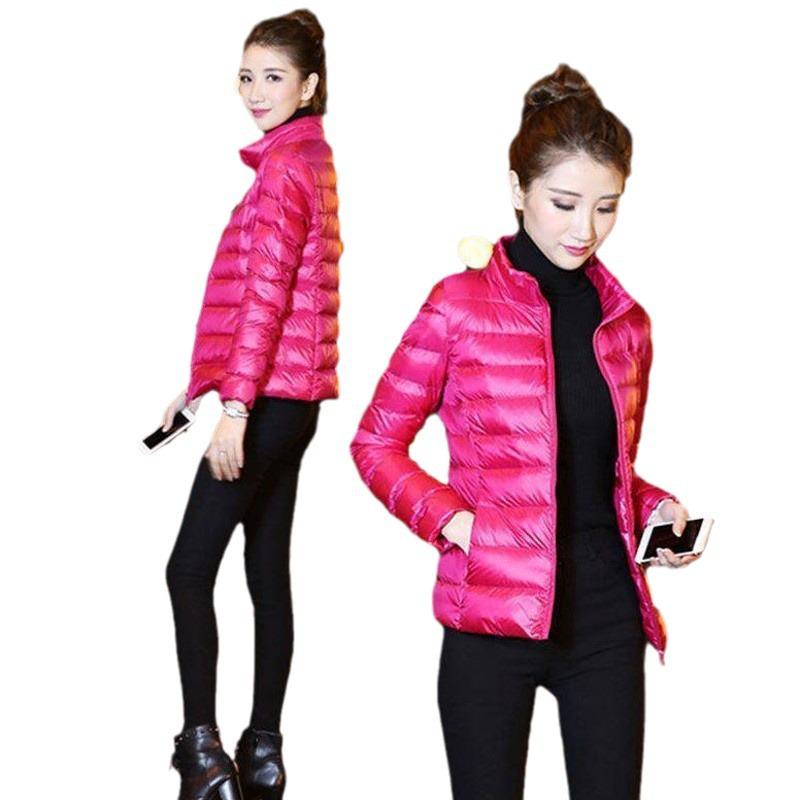 Women's Slim Feather Cotton Jacket - 2023 New Style, Stand Collar, Short, All-Match Autumn/Winter Workwear, Western Style.
