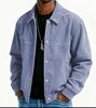 Autumn 2026 Men's Solid Color Casual Jacket - Simple Style, Long Sleeve, Button-Up, European & American Fashion.