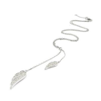 [I3916] - Silver Necklace 'Angel Wings'
