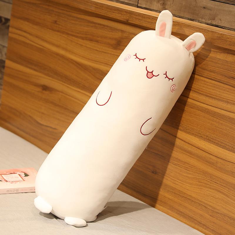 Dessin Animé Animal Dinosaure Cochon Lapin Ours Husky Canard Peluches Jouets Remplis Doux Long Oreiller de Sommeil Poupée Coussin Cadeau Filles