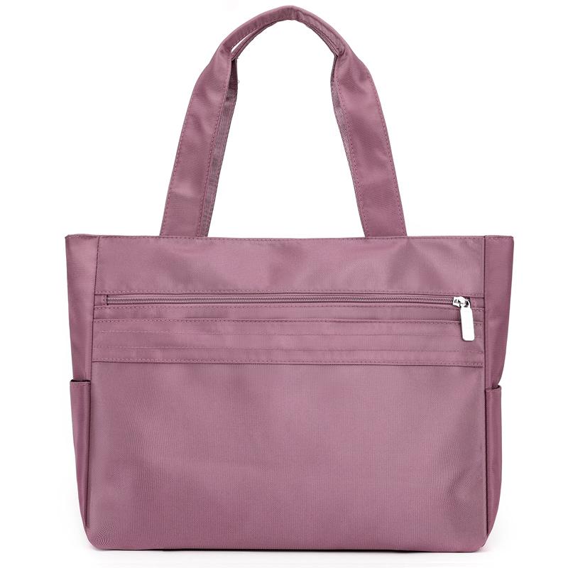 Women's Bag Lightweight Nylon Tote Bag Men Solid Color Shoulder Bag