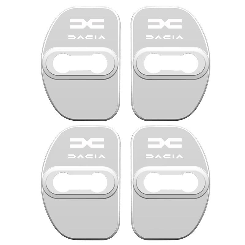 

4Pcs Car Door Lock Cover Stainless Steel Protection Accessories For Dacia Duster Logan Sandero Stepway Dokker Lodgy MCV 2019