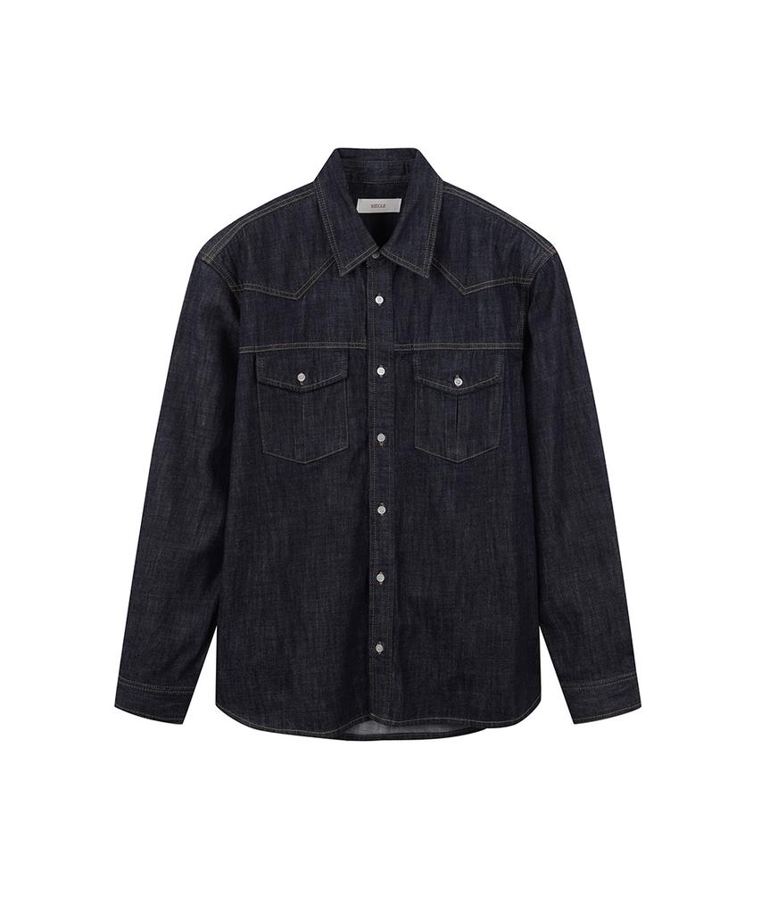 SIECLE Western Denim Shirt (Indigo)