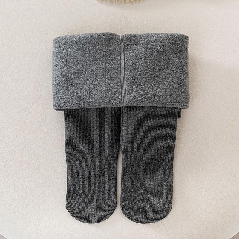 

Хлопковые леггинсы для девочек с флисовой подкладкой и носочками: Модные зимние подследники 2XL [Height 140-155cm]