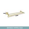 Brushed Gold 304 Stainless Steel Bathroom Set: Knurled Towel Rack, Towel Bar, Paper Holder, and Coat Hook