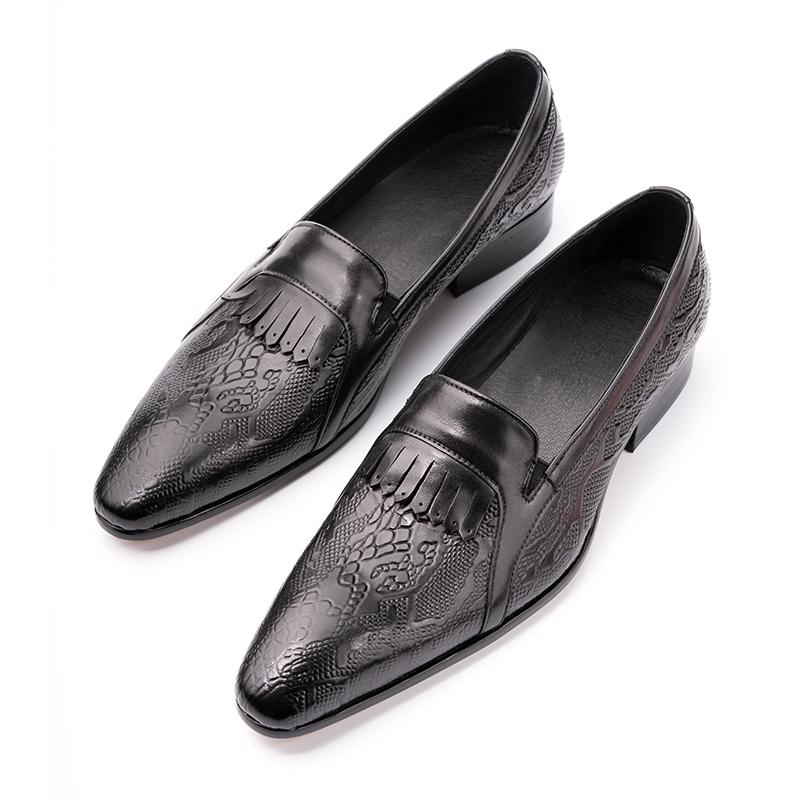 Fashion Elegant Loafers Men Shoes For Office Dress Casual Comfortable Genuine Cowhide Leather Autumn Modern High Grade Man Business Shoe