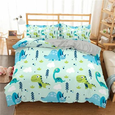Cartoon Dinosaur Duvet Cover All Kinds of Animals for Children Boys Girls Gift Wildlife Bedroom Decoration Polyester Quilt Cover