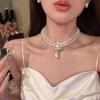 Κολιέ Choker από Κρύσταλλο και Μαργαριτάρι, Κρεμαστό Δάκρυ, Νυφικό Κοσμήμα για Γυναίκες