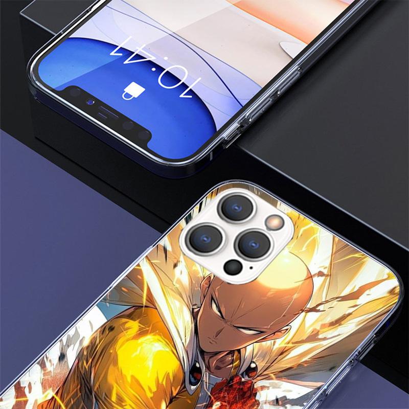 Anime One-Punch Man Phone Case For iPhone 17 Air 16 Pro Max 16E 15 + 14 Plus 11 12 13 Mini 7 8 SE Gift Print Cover Fundas 17 Air