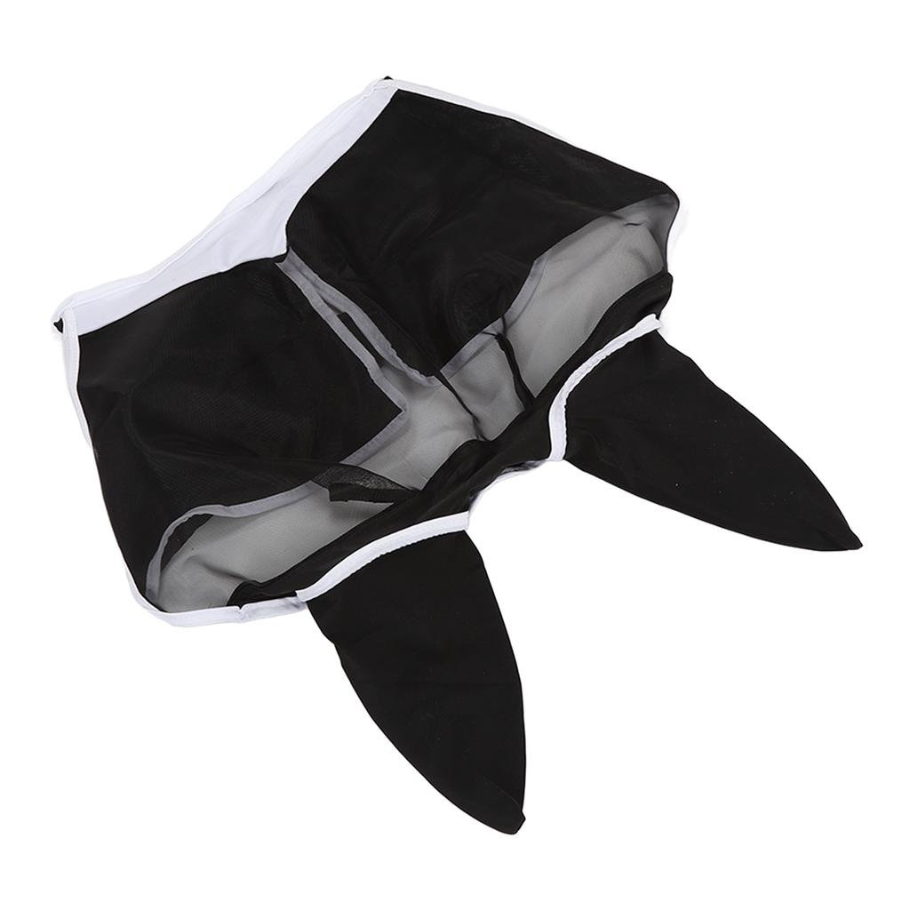 Horse Face Cover Detachable UV Protection Breathable Polyester Horse Fly Mask with Hook and Loop