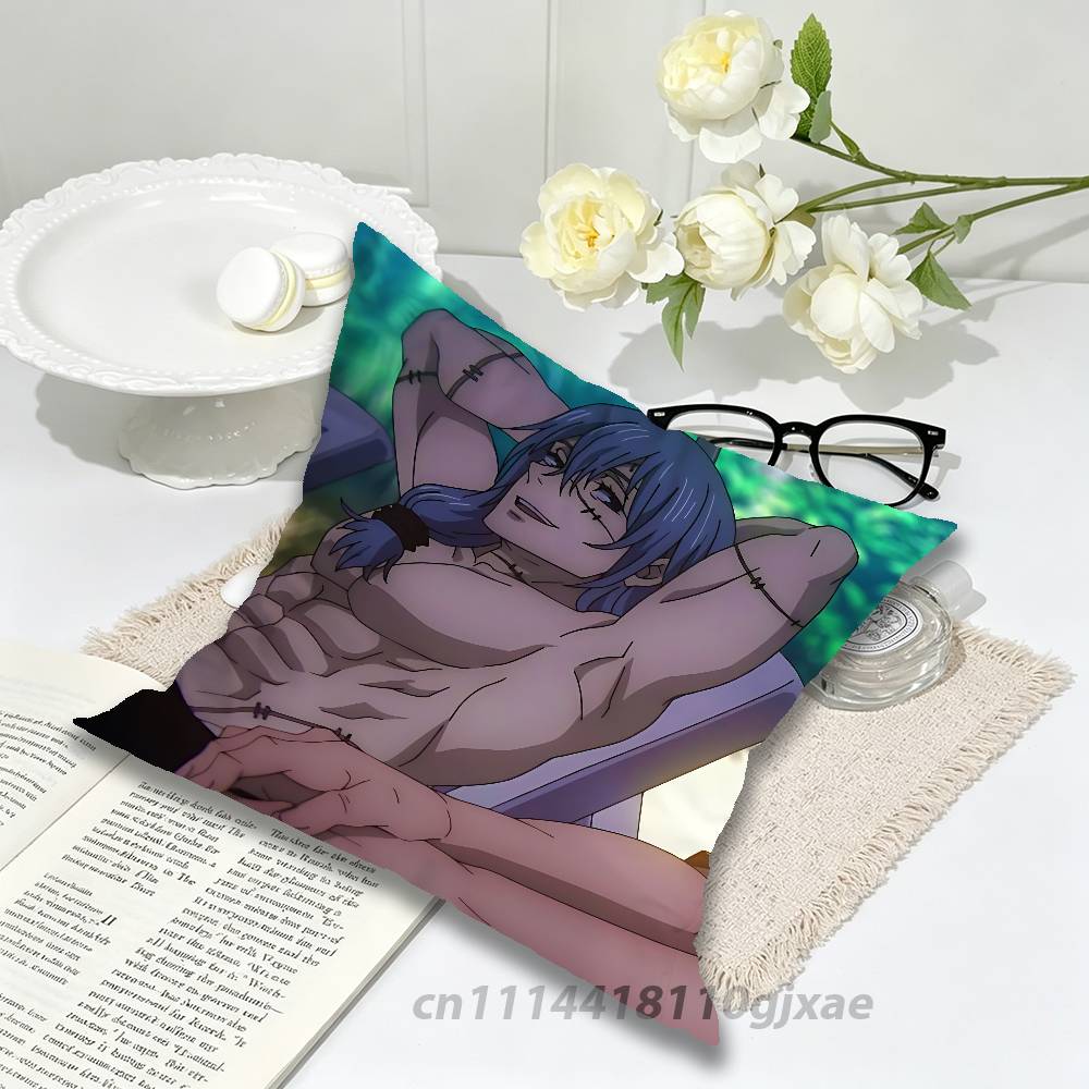 Jujutsu Kaisen Mahito Pillow Case For Home Bedroom Car Office Decoration Living Room Sofa Cushion Cover Suitable