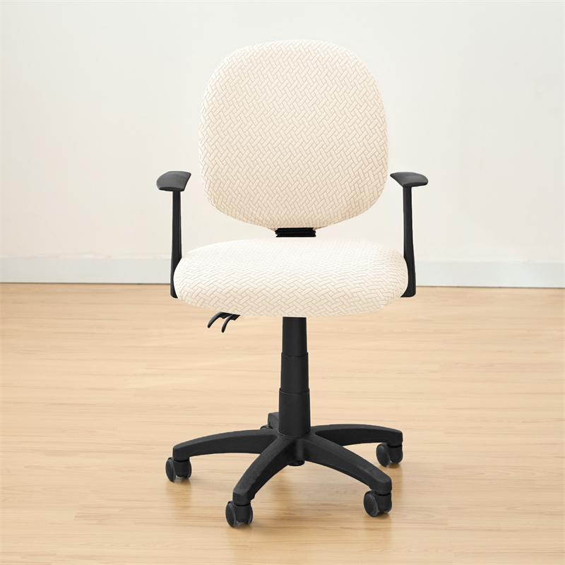 2Pcs/Set Jacquard Office Chair Covers Split Design Computer Chair Slipcover Elastic Computer Armchair Cover for Gaming Room