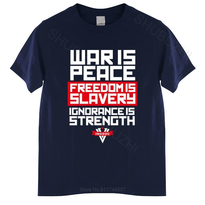 Nově příchozí pánské tričko slogan Ingsoc George Orwell 1984 Velký bratr Socialismus Válka je mír nové módní tričko mužské tričko