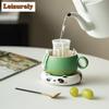 Cat Panda Ceramic Mug Tea Bowl With Saucer Kit  Couple Breakfase Oat Milk Cup With Spoon Set Christmas Valentine's Day Gift Mug