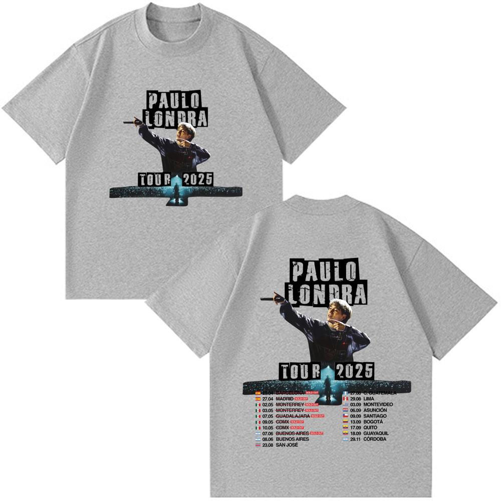 new Summer Rapper Paulo Londra Tour Printed Tshirt Mens Hiphop Tshirt Casual Cotton Fashion Classic Printed Tshirt 2026