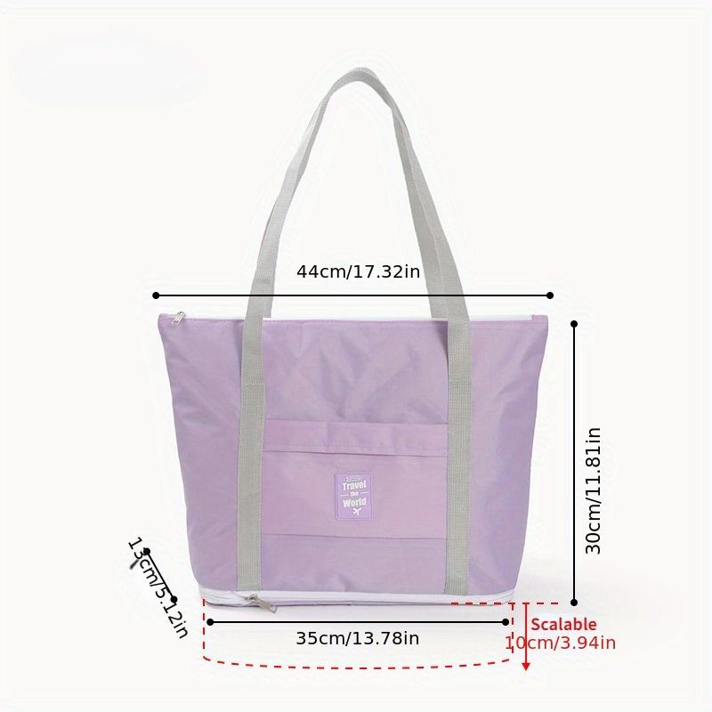 

Large Capacity Minimalist Luggage Shoulder Bag, Multifunctional Zipper Duffle Bag, Portable Carry On Sports Bag