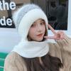 Men Women Thermal Balaclava Knitted Hat Neck Warmer Beanie Hat Scarf Neck Scarf Cap