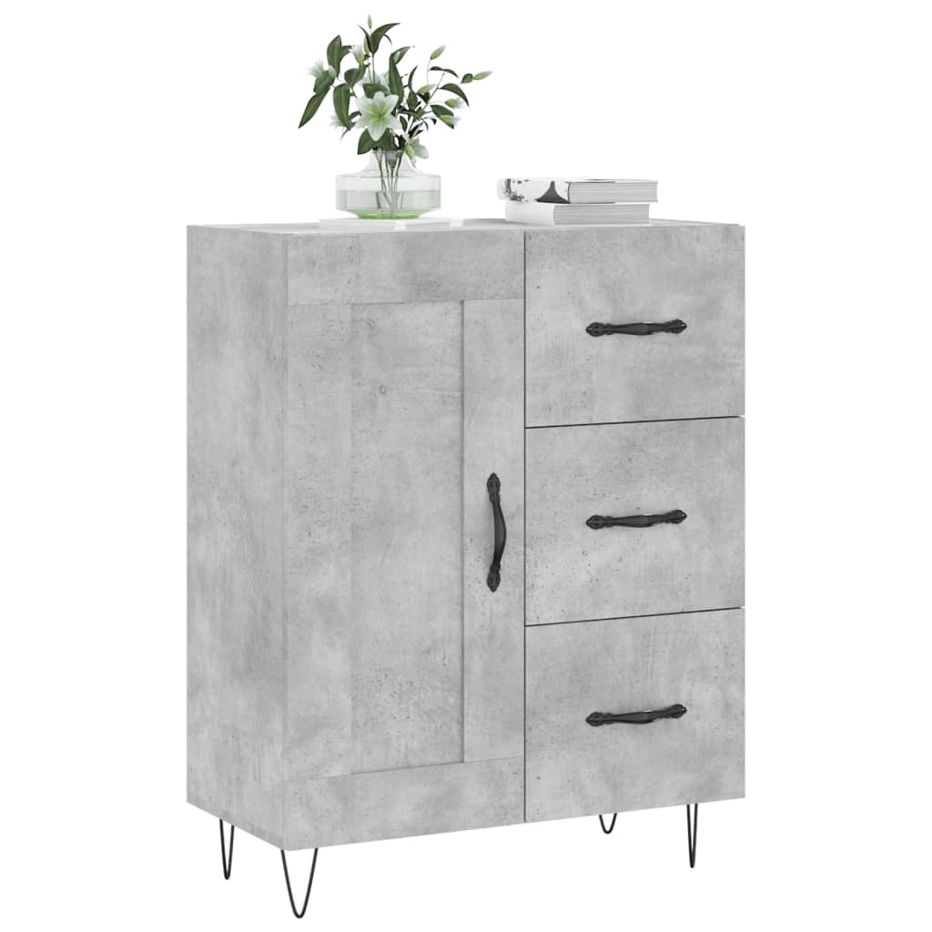 Sideboard Concrete Grey 69.5 x 34 x 90 cm Particleboard
